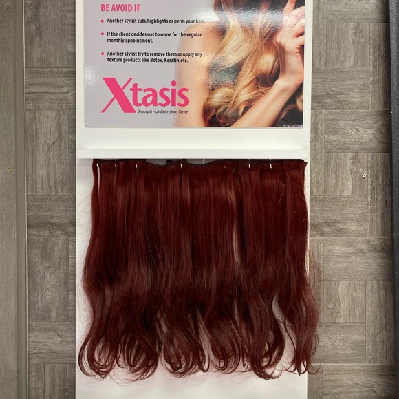 Red #33 Clip In Hair Extensions 7 pieces - Picture 2 of 2